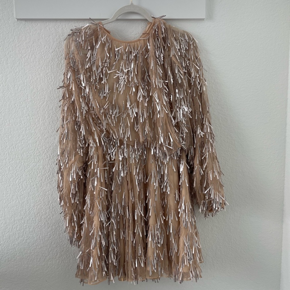 ASOS Edition Long Sequin Backless Tie Dress